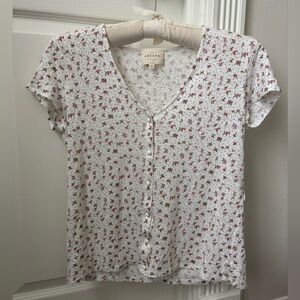 Sezane Linen Button Down T-shirt Size XS